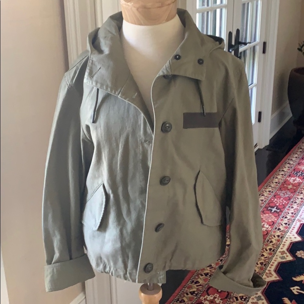 rag& bone canvas hoodie jacket.  Like new